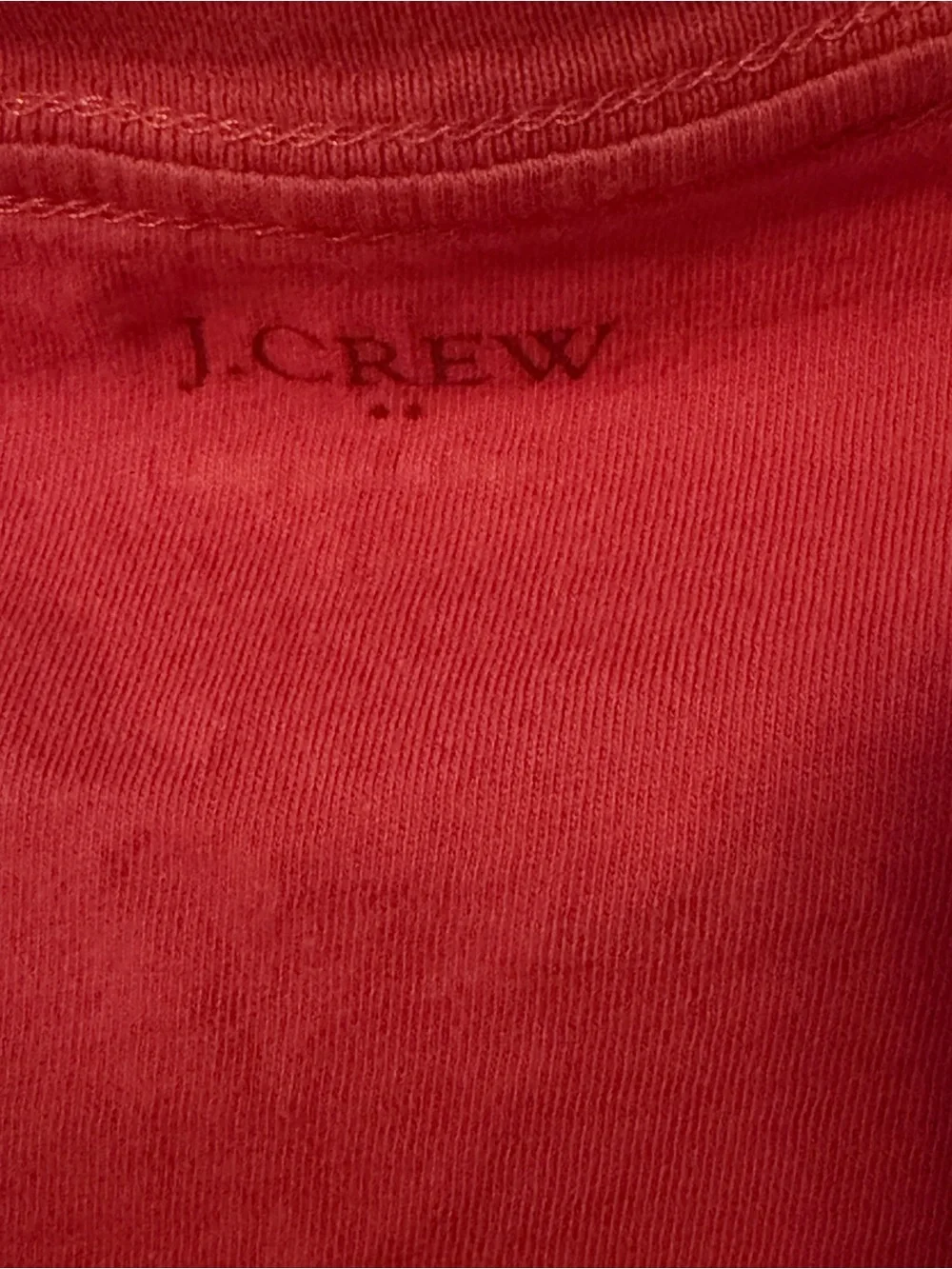 J. Crew Men's NYC Boroughs Graphic Tee - Coral Red with White Print